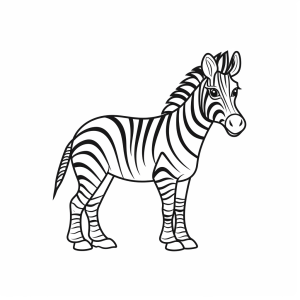 Zebra - Zebra-Malvorlage: Kreatives Ausmalen für Kinder