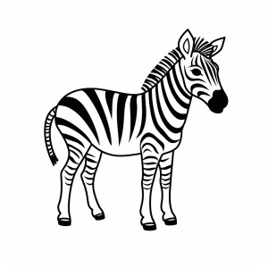 Zebra - Zebra Ausmalbild für Kinder